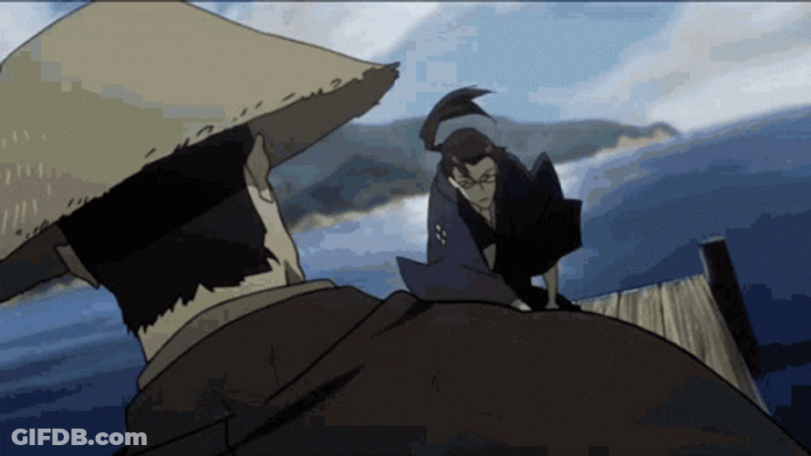 Samurai Champloo Jin And Mugen Fighting GIF