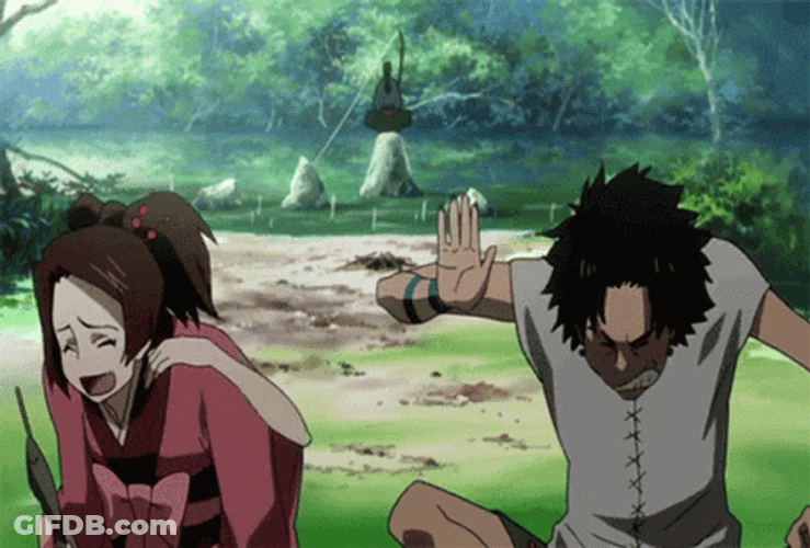Samurai Champloo Mugen And Fuu Laughing GIF