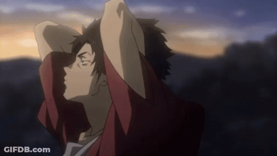 Samurai Champloo Mugen Looking Up Thinking GIF