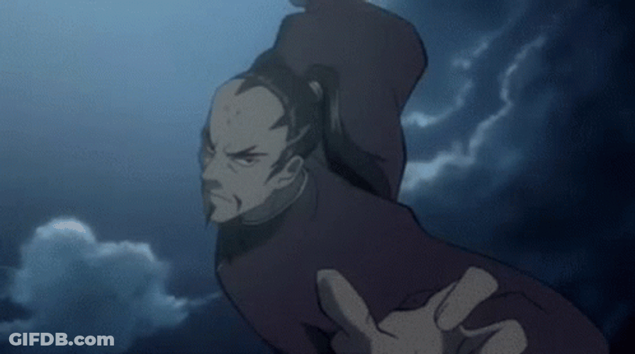 Samurai Champloo Rikiei Showing Attack Power GIF