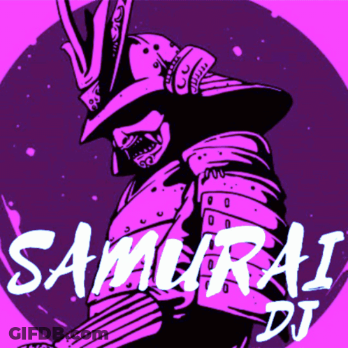 Samurai DJ Illustration GIF