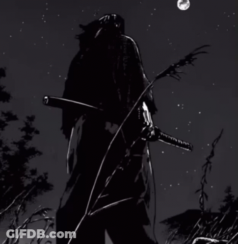 Samurai DJ Illustration GIF