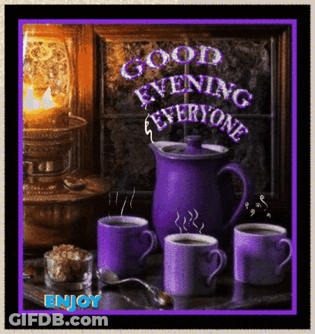 Samurai Holding Sword Saying Good Evening GIF