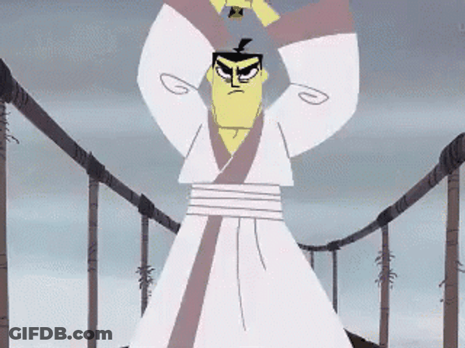 Samurai Jack Slashing GIF