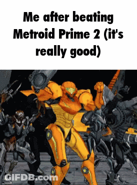 Samus From Metroid Prime 2 Dancing With Robots GIF