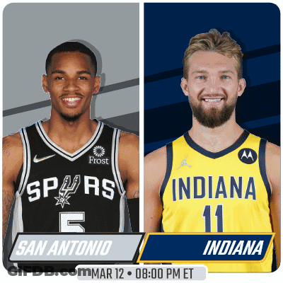 San Antonio Spurs And Indiana Pacers Basketball Players GIF