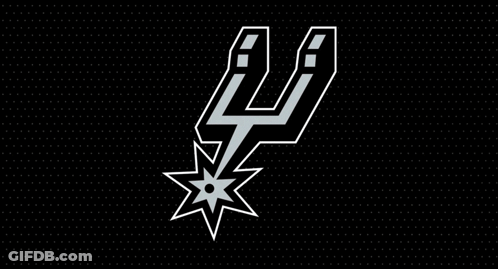 San Antonio Spurs Logo On A Black Background GIF