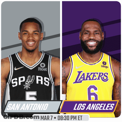 San Antonio Vs Los Angeles Basketball Game Mar 7 GIF