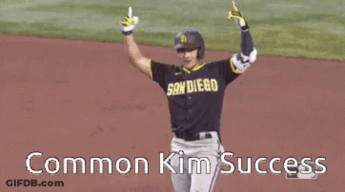 San Diego Baseball Player Celebrating Arms In Air GIF