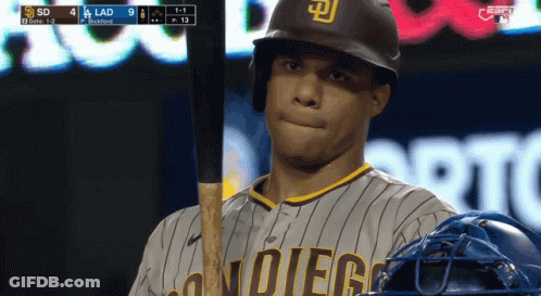 San Diego Baseball Player Holding Bat GIF