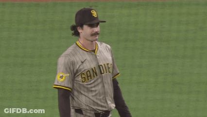 San Diego Baseball Player Holding Glove GIF