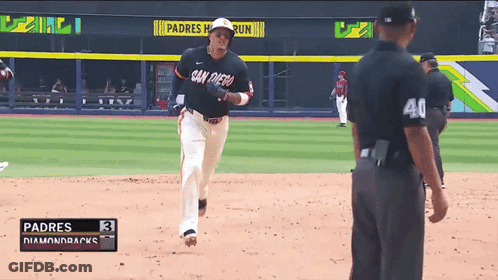 San Diego Baseball Player Running GIF