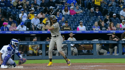 San Diego Padres Player Swinging Bat GIF