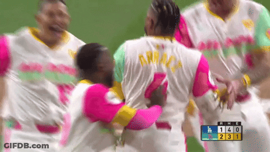 San Diego Padres Team Jumping Celebration GIF