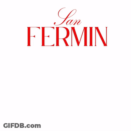 San Fedmin Poster With Striped Background GIF