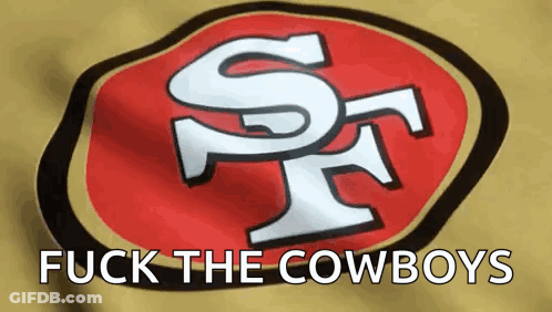 San Francisco 49Ers Logo Fuck The Cowboys GIF