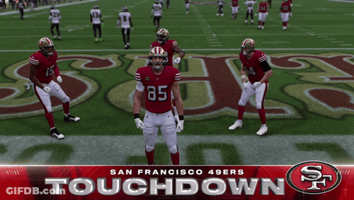 San Francisco 49Ers Playing Touchdowns GIF