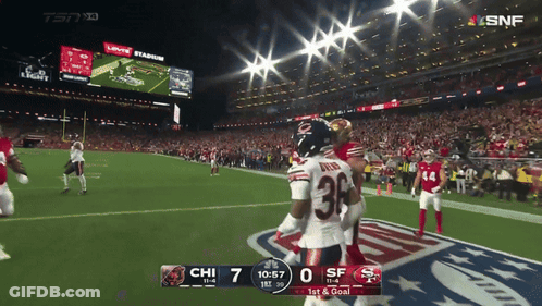 San Francisco 49Ers Vs Chicago Bears 7 To 0 GIF