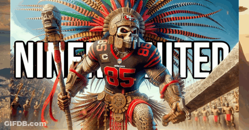 San Francisco 49Ers Warrior Jersey Number 85 GIF