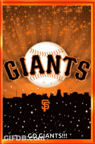 San Francisco Giants Poster With Baseball GIF