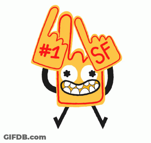 San Francisco Niners Animated Cheerer GIF