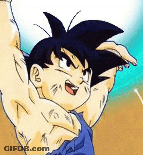 San Gohan Makes Spirit Bomb GIF