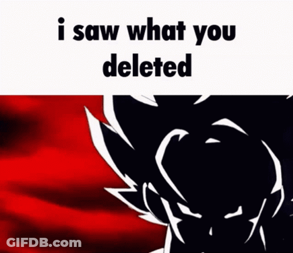 San Goku I Saw What You Delete GIF