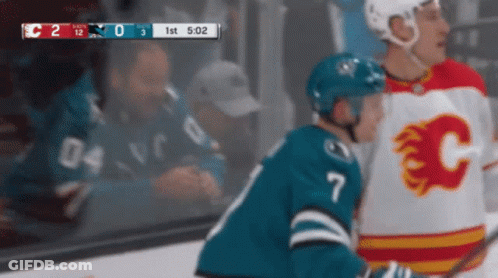 San Jose Sharks Vs Calgary Flames Hockey Game GIF