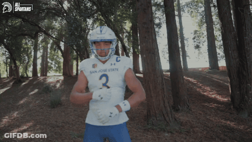 San Jose State Football Player In Woods GIF
