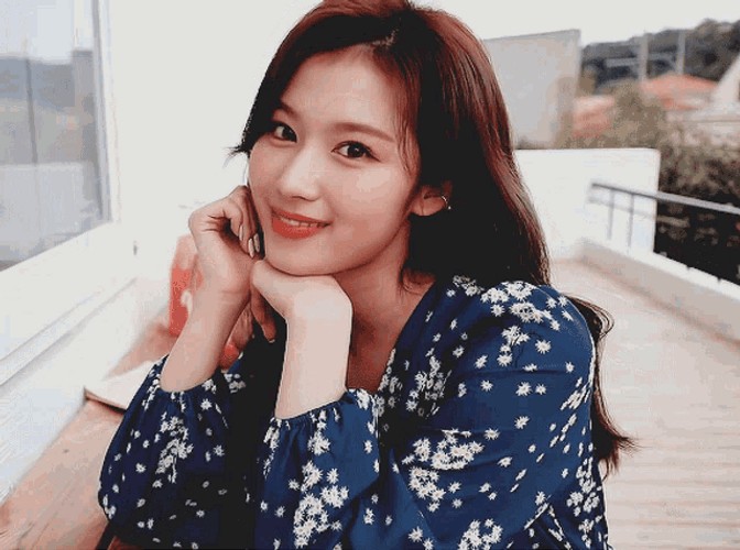 Sana Cute Mwah Flying Kiss GIF