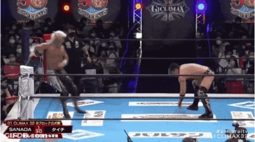 Sanada And Go Climax Wrestling Match GIF