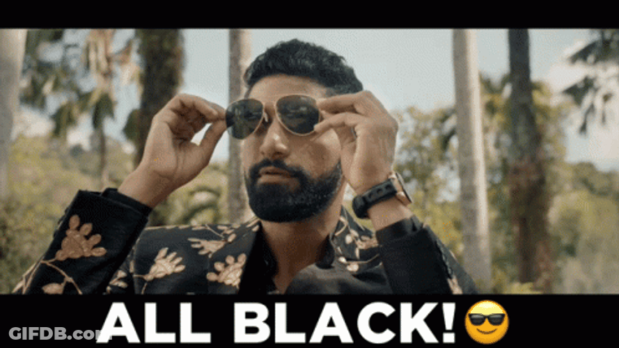 Sanam Mukhda All Black Sunglasses GIF