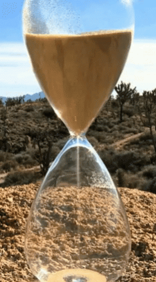 Sand Hourglass Running Out GIF