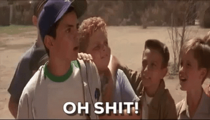 Sandlot Benny Baseball Oh Shit GIF