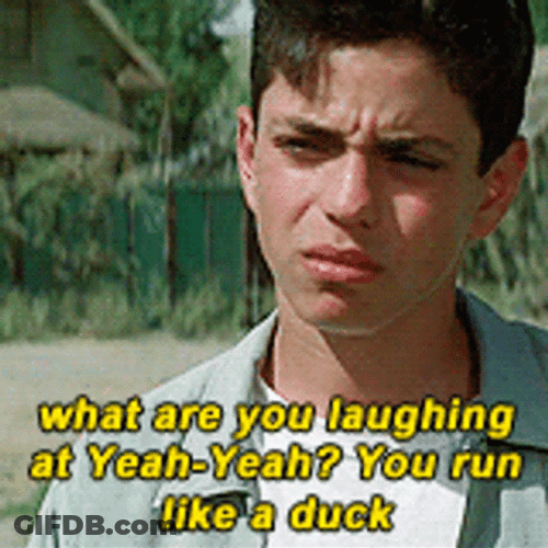 Sandlot Benny Yeah You Run Like A Duck GIF