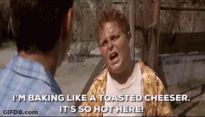 Sandlot Ham Poter It's So Hot Here GIF