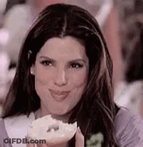 Sandra Bullock Eating Bagel GIF