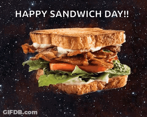 Sandwich Saying Happy Sandwich Day GIF