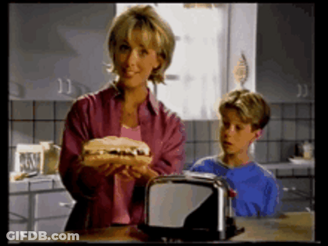 Sandwich Smash In Toaster GIF