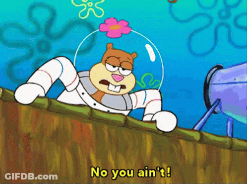 Sandy Cheeks From Spongebob Says No You Ain T GIF