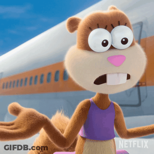 Sandy Cheeks In Purple Top GIF