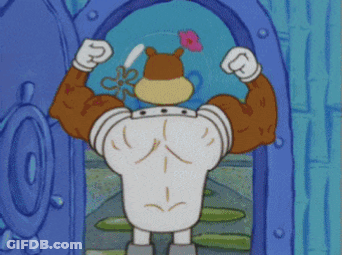 Sandy Cheeks Muscles GIF