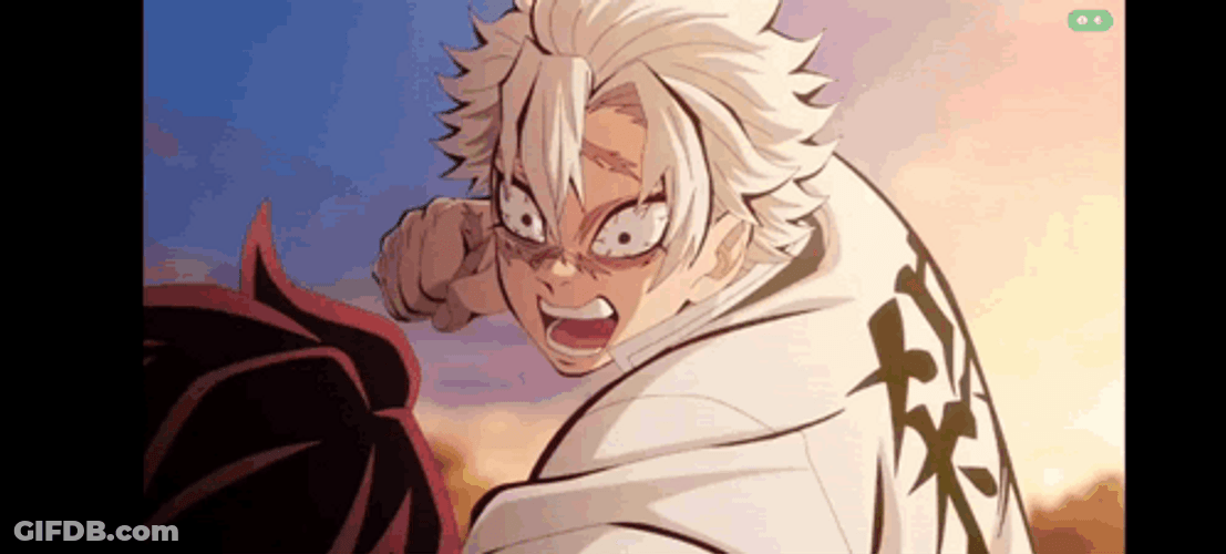 Sanemi Hard Punch Attack GIF