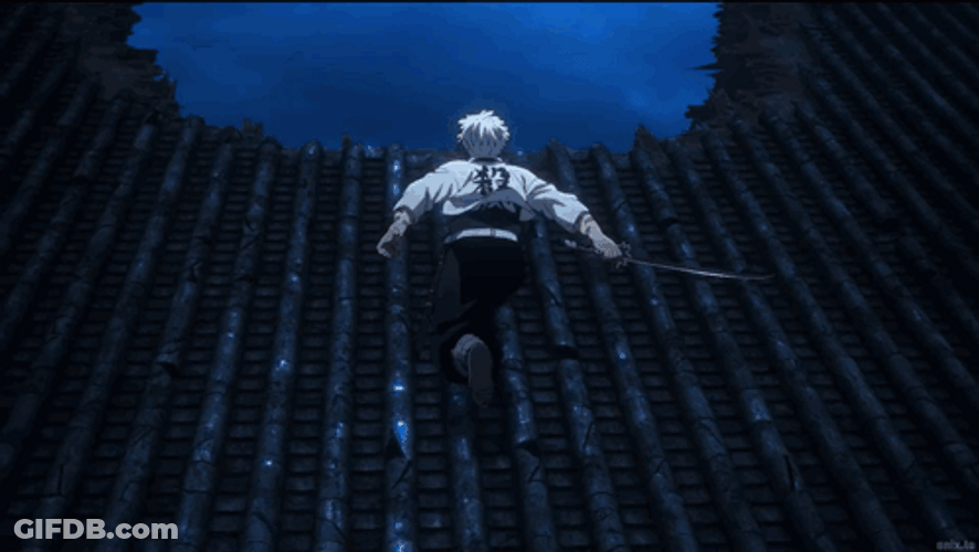 Sanemi Leaping In To The City GIF