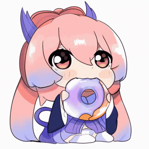 Sangonomiya Kokomi Chibi Time To Make The Donuts GIF