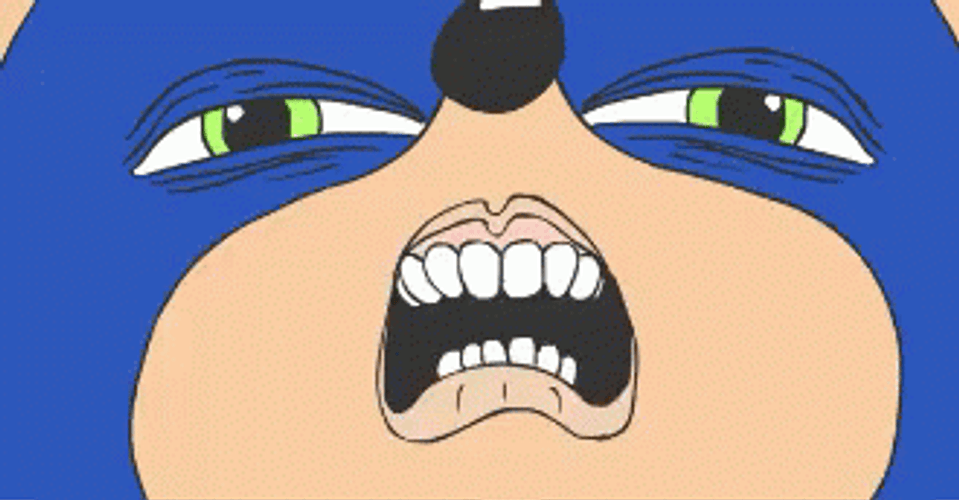 Sanic Close-Up Shot GIF