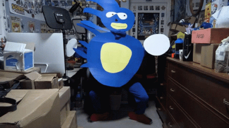 Sanic Costume GIF