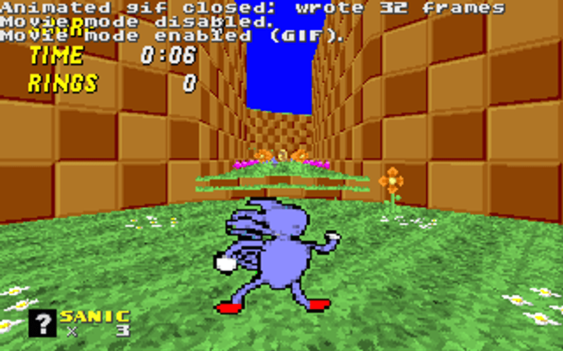 Sanic Running In Game GIF