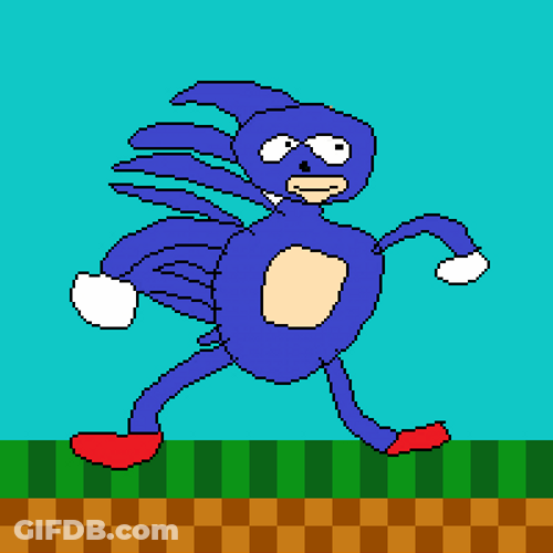 Sanic Walking Slowly GIF