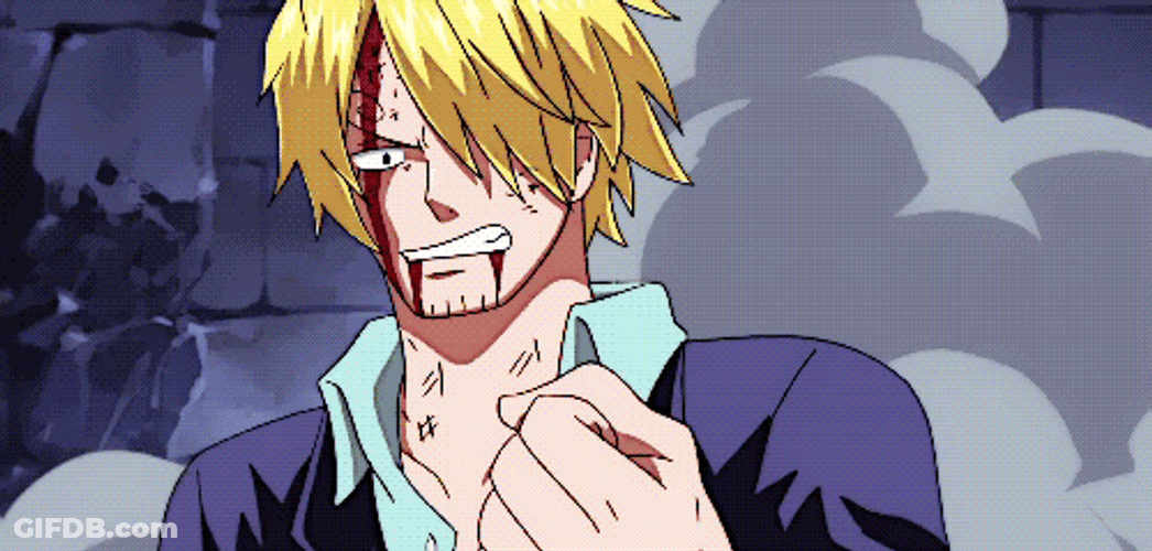 Sanji Attacking With Fire In Leg GIF